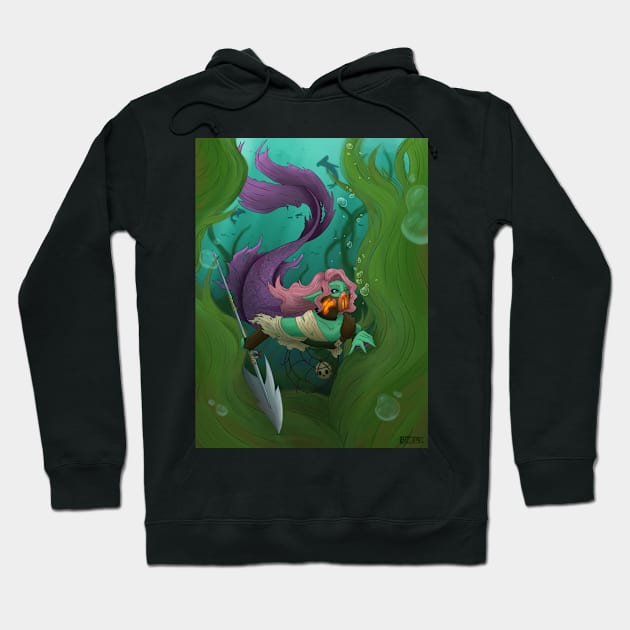 Dystopian Mermaid Hoodie by Beelixir Illustration